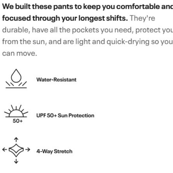 Under Armour Men's Stretch Defender UPF Storm Pants Beige 38x36 - Picture 8 of 10